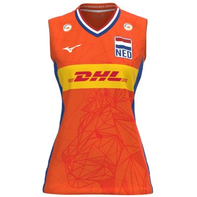 Camisa Mizuno Nevobo Replica Mujer - Naranjas - Chile M685ORMUAT